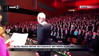 Altılı Masa Ortak Mutabakat Metninin Açıkladı