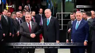 Cumhurbaşkanı Erdoğan BBP Genel Başkanı Destici’yi Ziyaret Etti