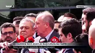 Muharrem İnce Adaylık Başvurusunu Yaptı