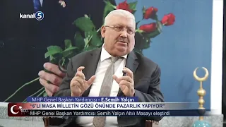 Semih Yalçın; 6’lı Masa milletin gözü önünde pazarlık yapıyor