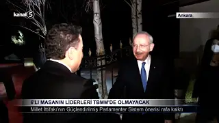 6’lı Masanın Liderleri TBMM’de Olmayacak