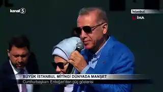 Büyük İstanbul Mitingi Dünyada Manşet