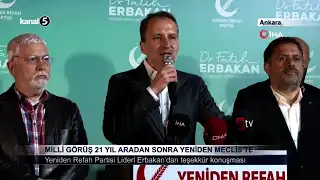 Milli Görüş 21 Yıl Aradan Sonra Yeniden Meclis’te