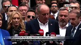 Muharrem İnce 6’lı Masayı Bombaladı