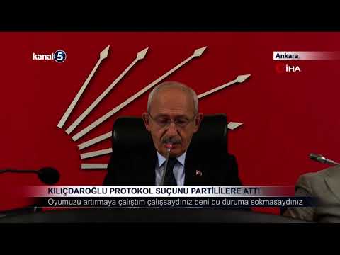 Kılıçdaroğlu Protokol Suçunu Partililere Attı