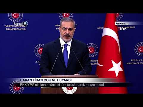 Bakan Fidan Çok Net Uyardı