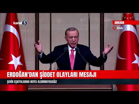 Cumhurbaşkanı Erdoğan’dan Şiddet Olayları Mesajı