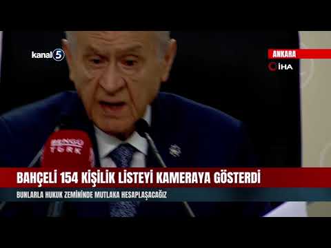 Bahçeli 154 Kişilik Listeyi Kameraya Gösterdi