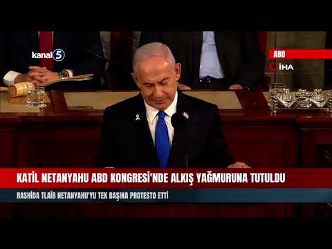 Katil Netanyahu ABD Kongresi’nde Alkış Yağmuruna Tutuldu