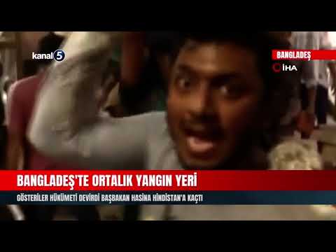 Bangladeş’te Ortalık Yangın Yeri | Gösteriler Hükümeti Devirdi Başbakan Hasina Hindistan’a Kaçtı