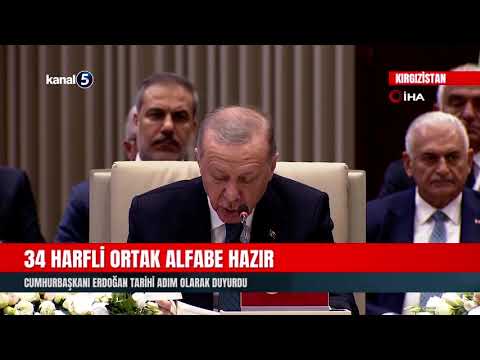 Cumhurbaşkanı Erdoğan Tarihi Adım Olarak Duyurdu | 34 Harfli Ortak Alfabe Hazır