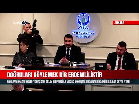 Kahramankazan Belediye Başkanı Selim Çırpanoğlu Meclis Konuşmasında Hakkındaki İddialara Cevap Verdi