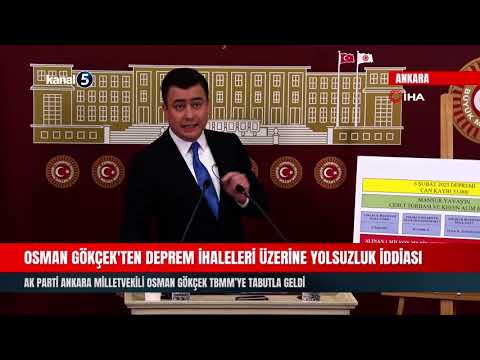 Osman Gökçek’ten Deprem İhaleleri Üzerine Yolsuzluk İddiası