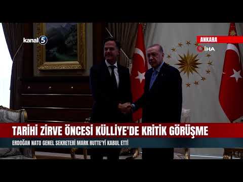 Tarihi Zirve Öncesi Külliye’de Kritik Görüşme | Erdoğan NATO Genel Sekreteri Rutte’yi Kabul Etti