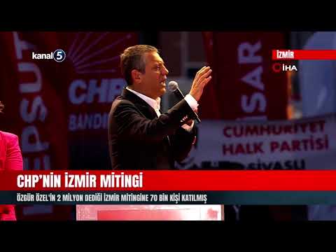 Özgür Özel’in 2 Milyon Dediği İzmir Mitingine 70 Bin Kişi Katılmış