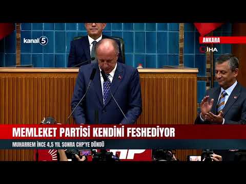 Memleket Partisi Kendini Feshediyor | Muharrem İnce 4,5 yıl Sonra CHP’ye Döndü