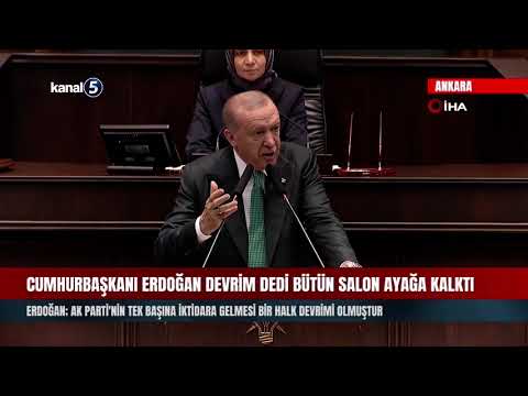 Cumhurbaşkanı Erdoğan Devrim Dedi Bütün Salon Ayağa Kalktı