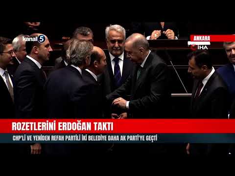 Rozetlerini Erdoğan Taktı | CHP’li ve Yeniden Refah Partili İki Belediye Daha AK Parti’ye Geçti