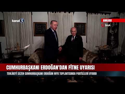 Tehlikeyi Sezen Cumhurbaşkanı Erdoğan MYK Toplantısında Partilileri Uyardı