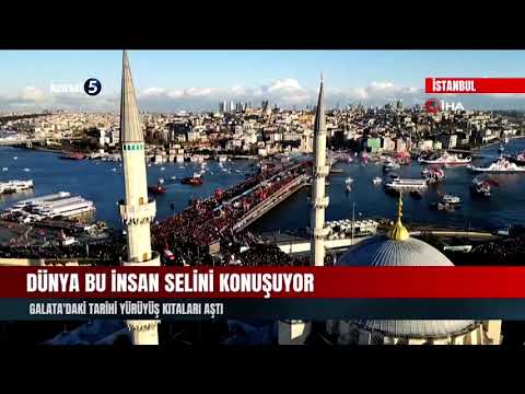 Dünya Bu İnsan Selini Konuşuyor | Galata’daki Tarihi Yürüyüş Kıtaları Aştı