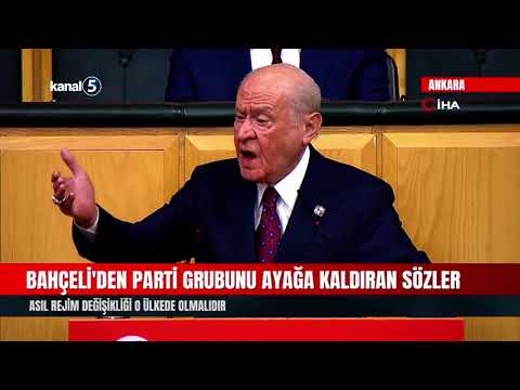 Bahçeli’den Parti Grubunu Ayağa Kaldıran Sözler | Asıl Rejim Değişikliği O Ülkede Olmalıdır