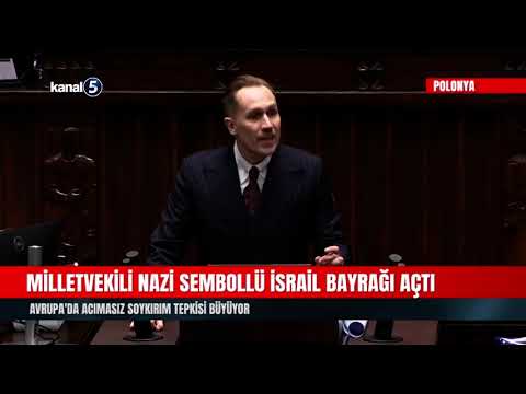 Milletvekili Nazi Sembollü İsrail Bayrağı Açtı | Avrupa’da Acımasız Soykırım Tepkisi Büyüyor