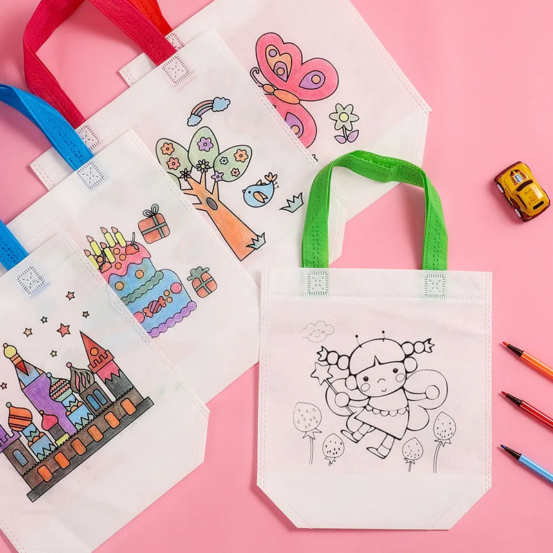 DIY Graffiti Bag with Markers Set for Children Arts and Crafts - 2