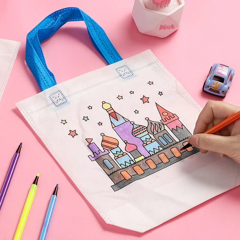 DIY Graffiti Bag with Markers Set for Children Arts and Crafts - 3