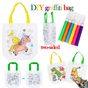 DIY Graffiti Bag with Markers Set for Children Arts and Crafts