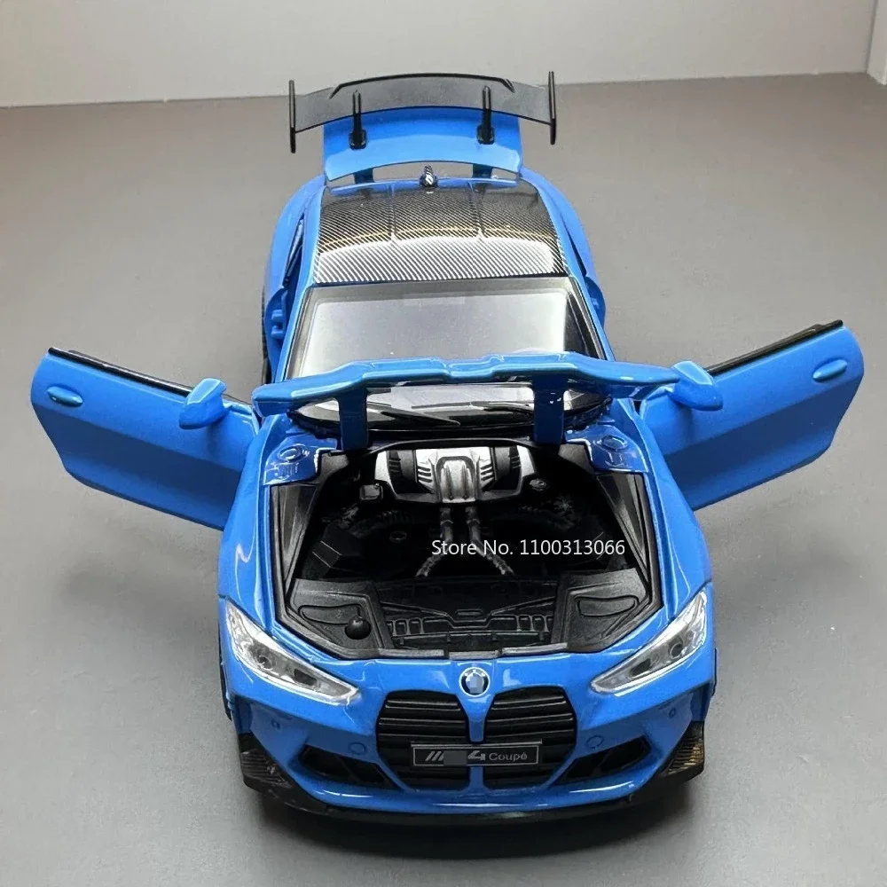 1/32 Scale M4 Alloy Car Model Diecast Metal Sports Car with Sound and Light - 4