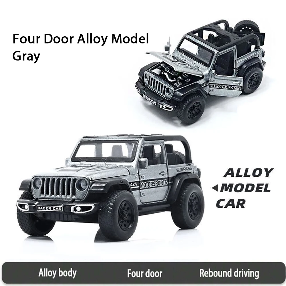 Convertible Wrangler Off-road Vehicle Toy, 1/36 Scale Die-cast Metal Model - 2