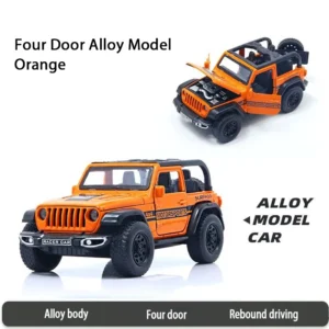 Convertible Wrangler Off-road Vehicle Toy, 1/36 Scale Die-cast Metal Model