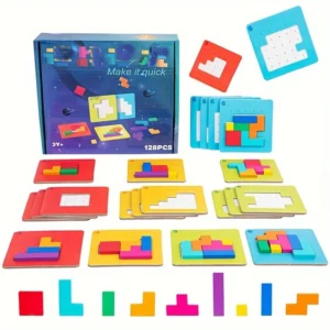 Colorful Block Puzzle Game for Kids Brain Teaser Toy