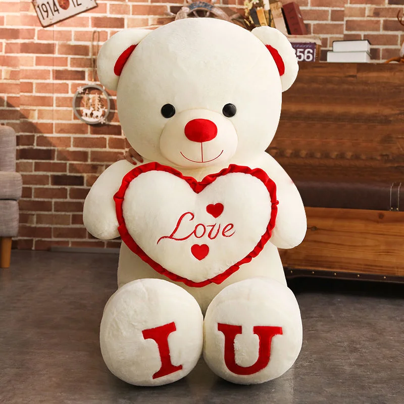 100cm Big I Love You Bear Plush Toy, Soft Stuffed Animal Gift - 5