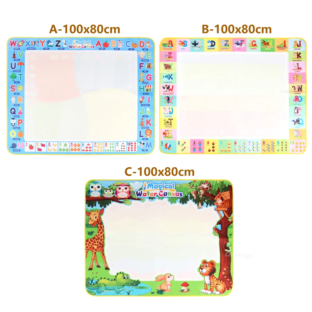 Magic Water Drawing Mat 100x80cm Reusable Doodle Board for Kids - 6
