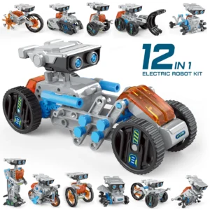 12-in-1 STEM Robot Building Kit, DIY Engineering Construction Set for Kids