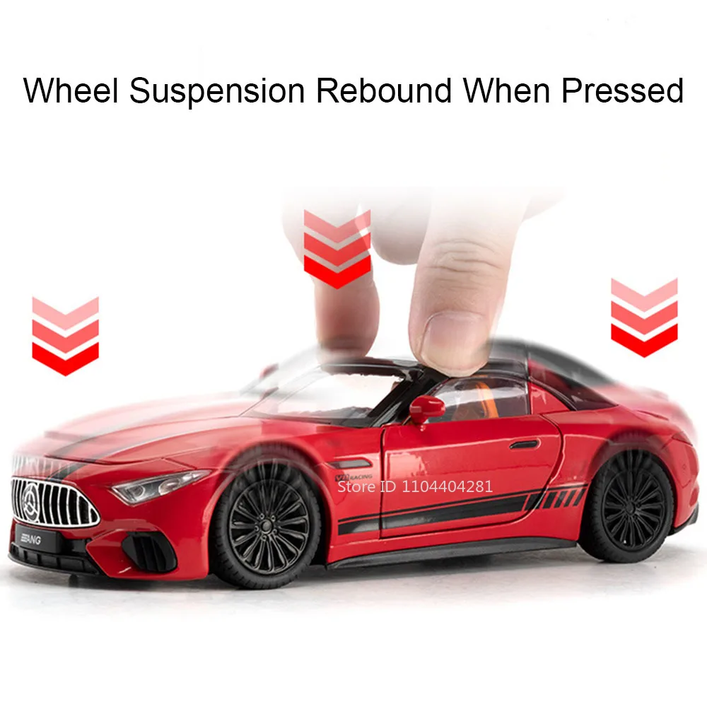1:22 Scale Alloy Car Model Diecast Vehicle with Sound and Light - 4