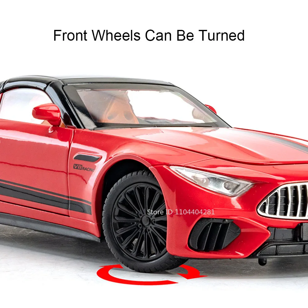 1:22 Scale Alloy Car Model Diecast Vehicle with Sound and Light - 5