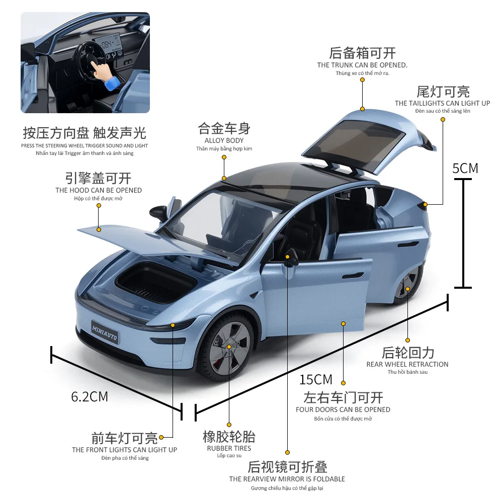1:32 Scale Diecast Alloy Car Model Collectible Ornament Toy - 5