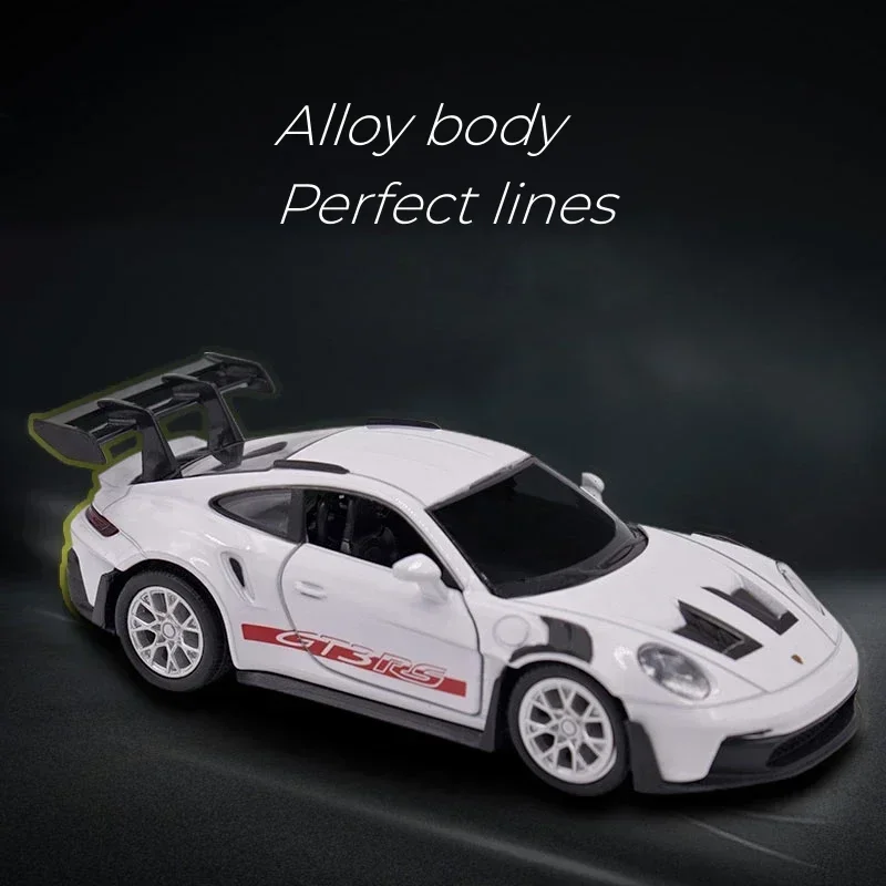 Porsche 911 GT3 RS Alloy Model Car, 1:36 Scale Diecast Sports Toy - 2