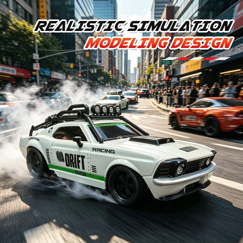1/18 Retro Remote Control Car with LED Lights and 2.4G Radio Control - 5