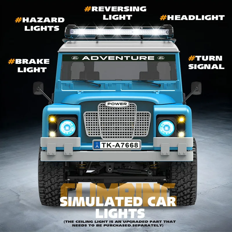 1:10 4WD RC Climbing Off-Road Vehicle with Lighting System RTR - 2