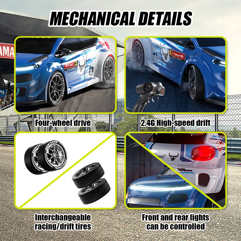 1/24 4WD Remote Control Drift Car, High Speed RC Racing Vehicle - 6