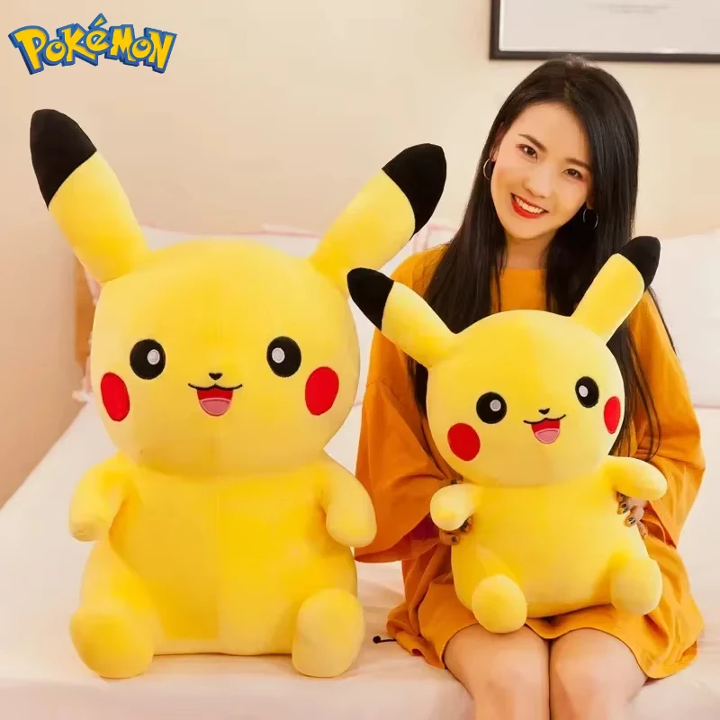 Pikachu plush toy, soft stuffed animal cushion for children, 25-70cm