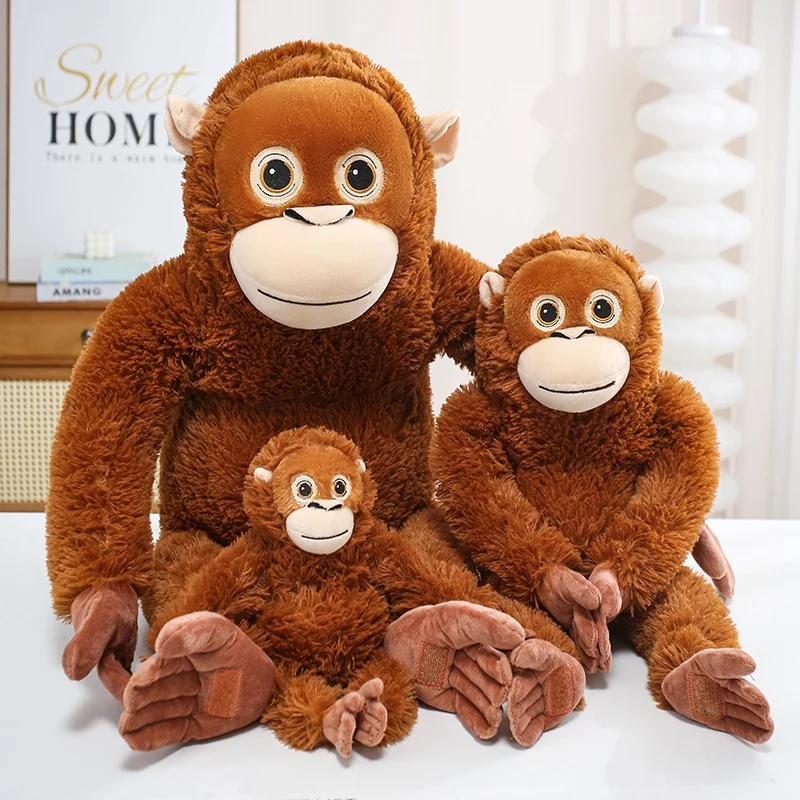 Cartoon Gorilla Plush Toy, Soft Stuffed Chimpanzee Doll 30-90cm - 5