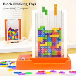 3D Blocks Puzzle Toy, Transparent DIY Intelligent Brain Teaser Game for Kids