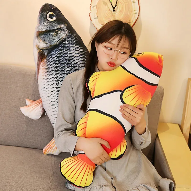 Grass Carp Plush Pillow Realistic Fish Stuffed Animal Toy 40cm or 60cm - 4