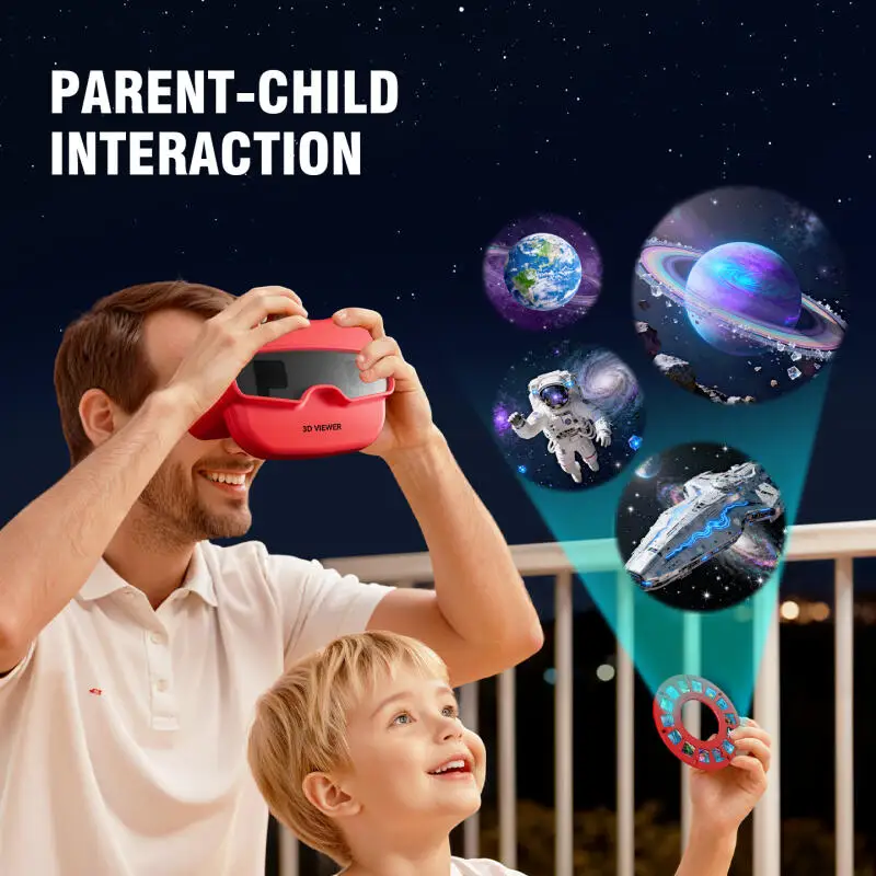 3D Stereoscopic Viewer for Kids with 6 Educational Image Reels - 6