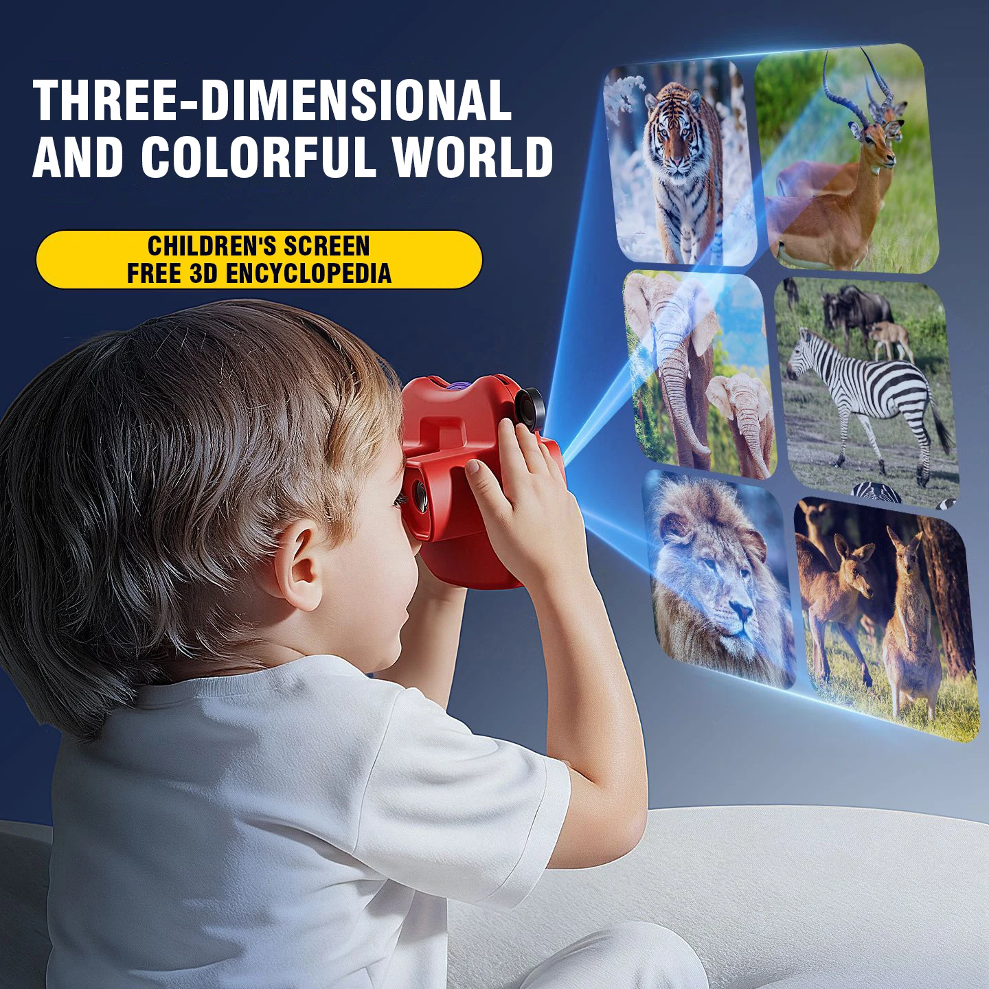 3D Stereoscopic Viewer with 6 Reels for Kids Educational Science Toy - 4