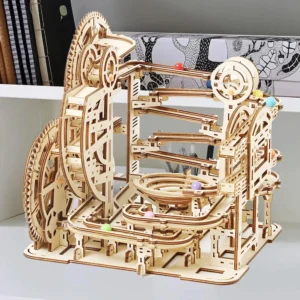 3D Wooden Puzzle Marble Run Mechanical Model Building Kit STEAM Educational Toy